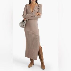 Nicholas Aman layered ribbed maxi dress